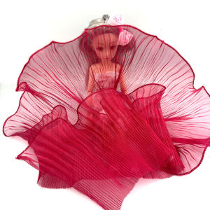 Lace Trim Organza Fabric Mermaid Ruffled Transparent Iridescent Laser Pleated for Patchwork Skirts Wedding Sewing Costume Supply