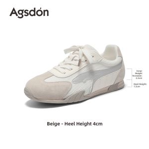 Agsdon | Red Autumn New Thick Heel Elevation Ballet Training Shoes