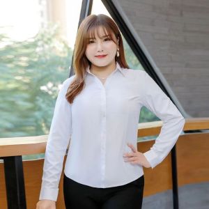 plus Size Womens Loose Workwear Shirt Short Sleeve Long Sleeve Business Casual plus Size Clothes for Heavy Girls