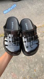 Sandal Wanita Selop Tali Belakang Wedges Transparan Terbaru Gladiator Fashion