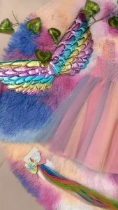 Dress Anak Perempuan Tanpa Lengan Motif Pastel Rainbow