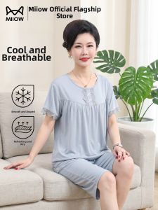 MiiOW | Đồ Ngủ Hè Tay Ngắn Ice Silk