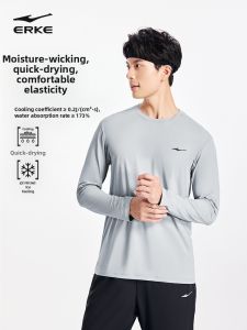 Erke | Áo Thun Chạy Bộ Nam Tay Dài Lụa Ice Silk Nhanh Khô