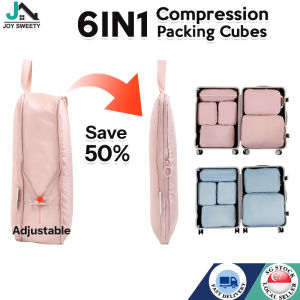 🇸🇬6Pcs Compression Travel Storage Bag Packing Cube Luggage Packing Organizers for Travel Suitcases