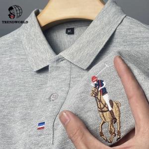 Men s Short Sleeve T-shirt Summer POLO Shirt Men s Loose Medium Youth Polo Half Sleeve Top
