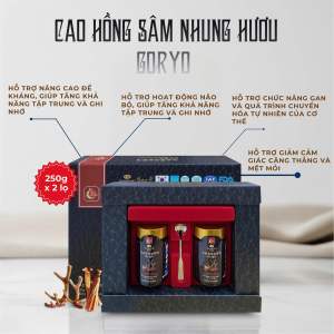 [HCM]CAO HỒNG SÂM NHUNG HƯƠU GORYO - Bồi Bổ Khí Huyết - Nâng cao Sức Khỏe tăng cường sức đề kháng hệ miễn dịch bổ phổi - 100% Nhập Khẩu Từ Hàn Quốc
