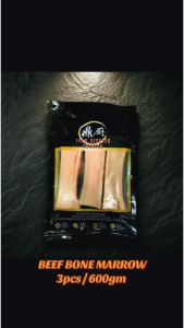FROZEN BEEF BONE MARROW 3PCS/PKT 500 - 600GM