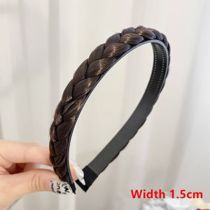 Women Synthetic Wig Twist Braided Hair Bands Fashion Braids Hair Accessories Women Bohemian Nature Headband Stretch for Party