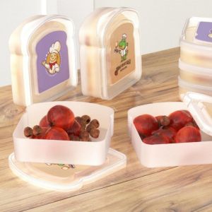 Lunch Box Sandwich Storage Box Portable Food Container for Toast Sandwich Lightweight and Reusable