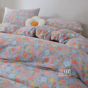 Vỏ Chăn Dệt Kim Nguyên Chất Iceland Rose Thu Đông Vỏ Chăn Họa Tiết Hoa Đơn 1.5x2.0x2.3 Vỏ Chăn Cotton Dày 2.2x2.4 Vỏ Chăn Mềm Mại