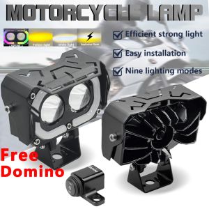 120W Double LED Mini Driving Light for Motorcycle Headlight Fog Lamp 2 Color All Weather MDL