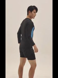 🎨2PCS🎨กางเกงว่ายน้ําชาย ชุดว่ายน้ําแขนยาว กันuv เป็นยางยืด ชุดว่ายน้ําผู้ชาย ผ้าแห้งเร็ว ใส่สบาย