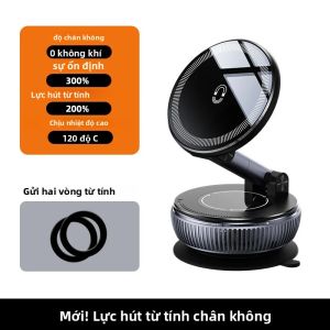 Nâng Cấp Hút Chân Không Từ Giá Đỡ Điện Thoại Có Thể Điều Chỉnh Xoay Khóa Hút Ốp Cho Xe Ô Tô Tập Gym Gương Đen Magsafe Tương Thích