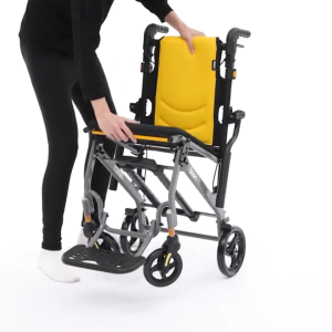 Bion Traveller Pushchair E100 | 15in Wheelchair Seat Luggage Style Handle Compact Flip-up Armrests (Ship in box)