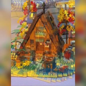 Blok Bangunan Puzzle Mainan Balok Rumah Pohon Hutan NanoBlock Flower Dekorasi Desktop Susun Mainan