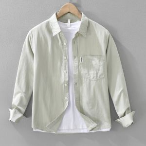 Casual Fashionable Long Sleeve Mens Shirt Artistic  Style Spring Autumn New Trendy Shirt Breathable Lightweight Polyester Fiber