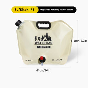 Outdoor Water Storage Bag 5/810/L With Faucet Valve Tourism Camping Large Capacity Portable Foldable Plastic Water Bag LeakProof