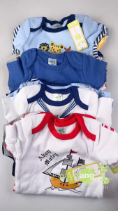 PAYI BABY-5PCS DINOSAUR Short Sleeves Onesies Baby Boys Romper Bodysuits Infant Soft Cotton Jumpsuit