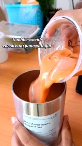 Termos Tumbler Style Americano - Mug gelas Tumblr Stainless Steel Ice Coffe 600 ML GOMOR - zansen