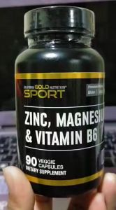 California Gold Nutrition Sport Zinc Magnesium and Vitamin B6 90 Veggie Capsules Muscle Strength and Recovery