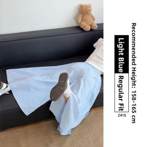 YAYANGREN | Blue Petite-friendly Casual Ice-silk Skort