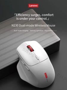 Lenovo | Lenovo N230 2.4G Wireless Mouse Ergonomic Silent Click USB Optical Mice Portable Office Mouse for Laptop Desktop PC