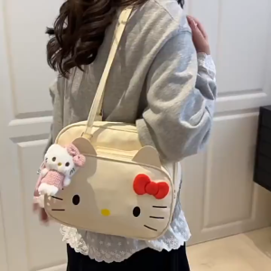SEA YADOU  กระเป๋าเป้และสะพายข้างสำหรับผู้หญิง สไตล์ KT Cat น่ารัก ใช้ในชีวิตประจำวันได้ทุกวัน
