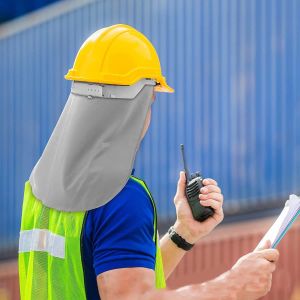 Casual Style Safety Cap Sunshade Hat Reflective Neck Protection Sunscreen Headscarf for Men and Women Suitable for All Seasons