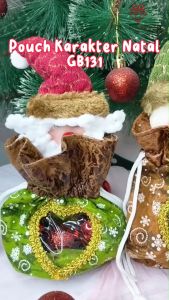 Pouch Karakter Natal - Aksesoris Tas Hampers - Pouch Apel - GB131