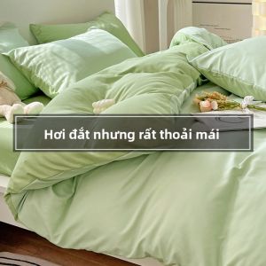 MANCAI | Bộ Drap Giường Bông Cotton Giặt Nước