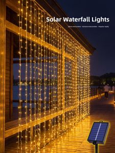 ANQIYUE | Solar Powered LED Flowing Water Rainbow Light String