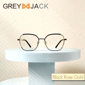 Grey Jack Kacamata Antiradiasi Blueray Style Oval Korean Style Bahan TR Metal Bisa Minus 8636