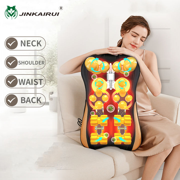 Jinkairui Neck Shoulder Massager Kneading Heating Back Wasit Massage Machine 4 In 1 Hand Control 1733