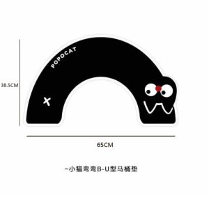 พื้นติดกาวรูปสุนัขหมาลูกหม้อแบบติดผนังในห้องน้ำ สีสันสดใส พื้นรองเท้าดูดซับน้ำแบบ U สำหรับห้องน้ำและห้องน้ำ