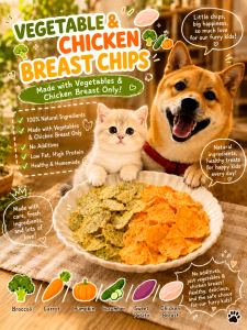Ohnana Homemade Vegetable Chicken Breast Chips - 100% natural ingredients only vegetables chicken breast no additives low fat high protein healthy homemade.