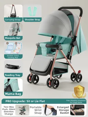 Qieyinyuan | Multi-Functional Portable Folding Easy-Closing Baby Stroller