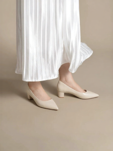 Reemoor | Simplicity Commuter Pointed Toe Thick Heel Womens Shoes