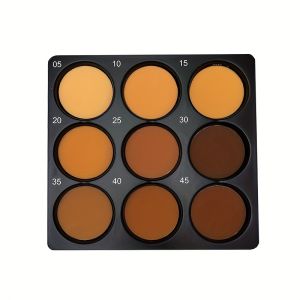 พาเลทท์คอนทัวร์กันน้ำ 9 สี เนื้อแมทท์ สร้างมิติ 3 มิติ ควบคุมความมัน ติดทนนาน เนียน ง่ายต่อการเบลนด์ สีชัด เหมาะสำหรับผิวสีกลางถึงเข้ม