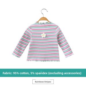 Hamqi | Striped Autumn Elastic Underwear New Fashionable Fitting Long Sleeve T-shirt