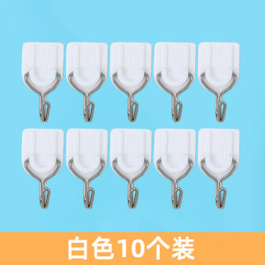 Small Size Hook White Wall Home Use Adhesive Hook No Drilling Needed for Clothes And Kitchen Bathroom Tile Mark Free Hooks