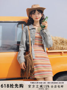 เสื้อแจ็คเก็ตยีนส์สั้นสีอ่อนสไตล์วินเทจสำหรับผู้หญิง เสื้อคลุมกันหนาวแขนยาวทรงตรง ผ้าฝ้าย 100% ฤดูใบไม้ผลิและฤดูใบไม้ร่วง