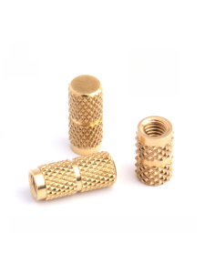 Blind Hole Copper Nuts with Plastic Injection Stainless Steel Flower Rolling High Strength Hardware Fasteners Engineering Parts