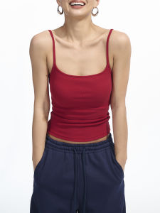 Áo Ba Lỗ Cổ Thấp Ôm Vừa Vặn Decemarch Có Thiết Kế Đệm Ngực Áo Sơ Mi Cơ Bản Ngoài Trời Thể Thao Áo Ba Lỗ Cotton Pha Trộn