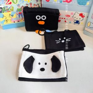 Korean Same Style Romane Cartoon Foldable Coin Purse Portable Portable Certificate Card Holder Earphone Lipstick Pack Cosmetics Bag