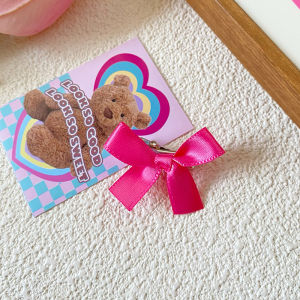 Pet Hairpin Cat Dog Teddy Yorkshire Ribbon Bows Mini Duckbill Clip Young Adult Heart Candy Color