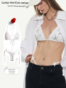 Bộ Đồ Bơi Bikini Hai Mảnh THELIGHT Starry Sea Beach Vacation Hot Spring Đính Đá Rhinestone Đồ Lót Gợi Cảm Cho Nữ Mùa Hè