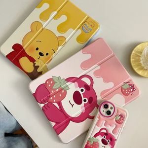 CrashStar ° ขาตั้งพับได้หมุนได้360การ์ตูนน่ารัก Filp หนังกันกระแทก Casing Tablet สำหรับ iPad Mini 6, iPad 6th, iPad 10.2, iPad Pro 11 2022, 2020, 2020 เคสแข็งใสเคสฝาพร้อมที่จับพับได้ขายดี