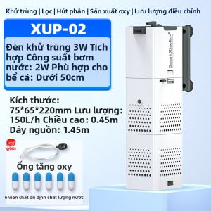 sunsun | Bơm Diệt Khuẩn UV với Ánh Sáng UV & Bộ Lọc Aeration Trong cho Loại Bỏ Tảo