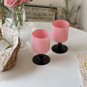 Original French Pink Spring Decorative Wine Glass Glass