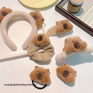 Sweet High Skull Top Capybara ผม Plush Wash Face Capybara Plush Headband ตลกนุ่มน้ํา Dolphin ผม Hoop หญิง